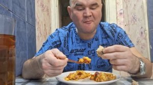 МУКБАНГ/КАРТОШКА ЖАРЕНАЯ СО СВИНИНОЙ