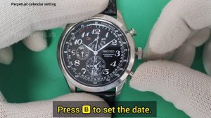 How to set time,date & alarm on Seiko Perpetual Calendar SPC133P1 || Caliber 7T86.