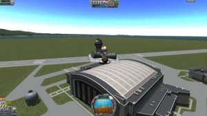 KSP - Flying under the Helipad and Astronaut complex (unfinished business)