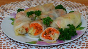 Закусочные голубцы с морковью по-корейски. Готовим с Оксаной Валерьевной.