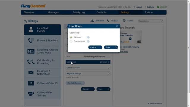 How to Set Up User/Extension's Business Hours смотреть онлайн