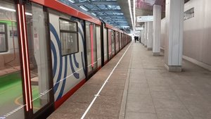 (Обкатка)Поезд Москва 2020(81-775)на станции Технопарк (2)г.Москва