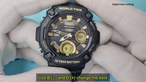How to set time Casio AEQ-120 (5679)