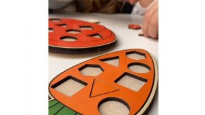 Мозаика крупная Овощи Алатойс Монтессори сортер развивающая игра МКО01