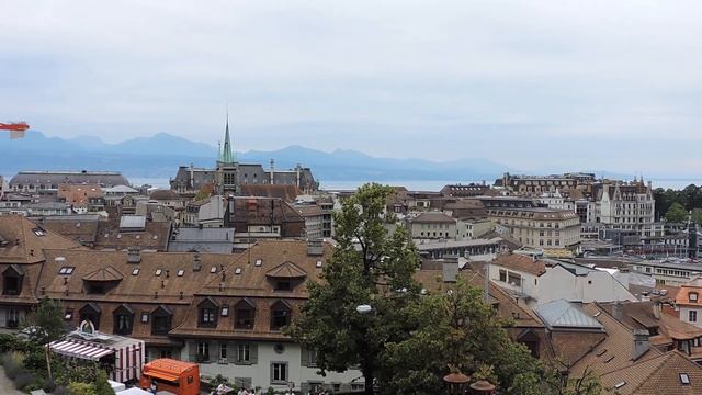 Швейцария Лозанна вид со смотровой площадки смотреть онлайн