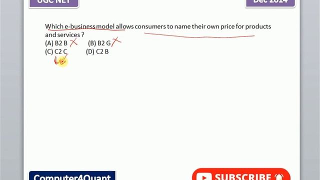 Consumer to Business | Computer Network | UGC NET | Previous year questions | Dec 2014