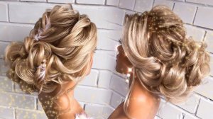 Низкий пучок из локонов, поэтапное видео создания пучка