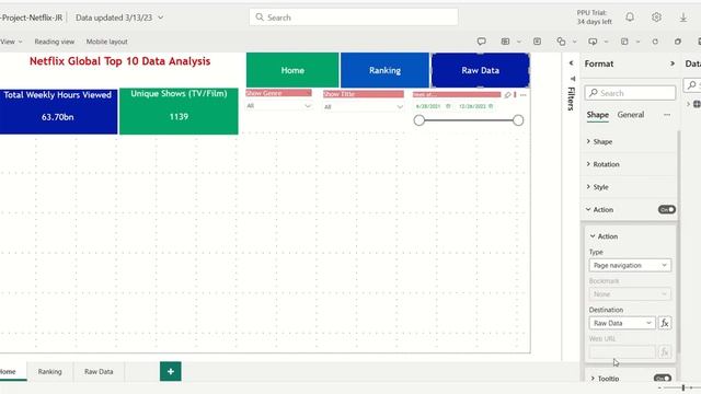 Power BI Business Analytics Project Netflix Top 10 Global Data Analysis Create Pages