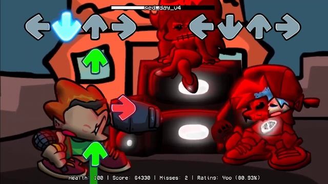 КРАСНЫЙ FNF: КРАСНЫЙ ДЕНЬ V4  FIX SOUND 