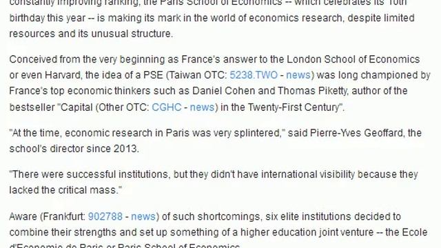 Paris School of Economics, France's LSE, turns 10 смотреть онлайн