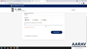 Online Registration for Corona Vaccine