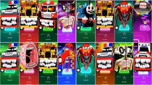 Siren Head vs Fire Truck vs Police Car vs Skibidi Toilet All Video Megamix | Tiles Hop EDM Rush