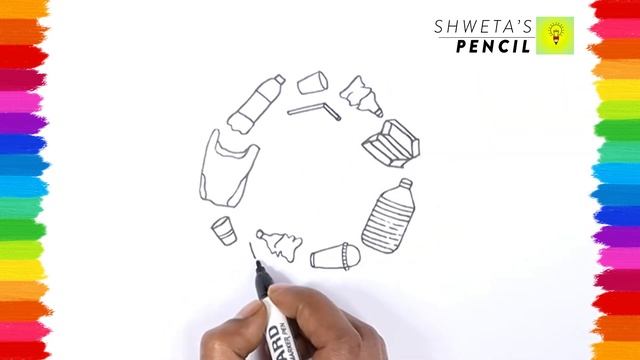 Say No To Plastic Poster Easy Drawing| Shweta's Pencil смотреть онлайн
