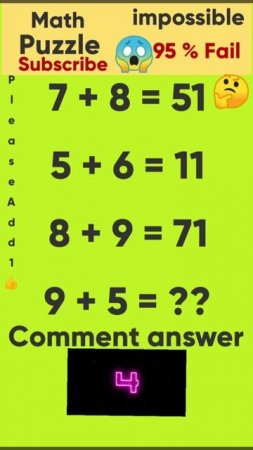 Math Puzzle || Answer in comment || #shorts #mathpuzzle #viral #trending #