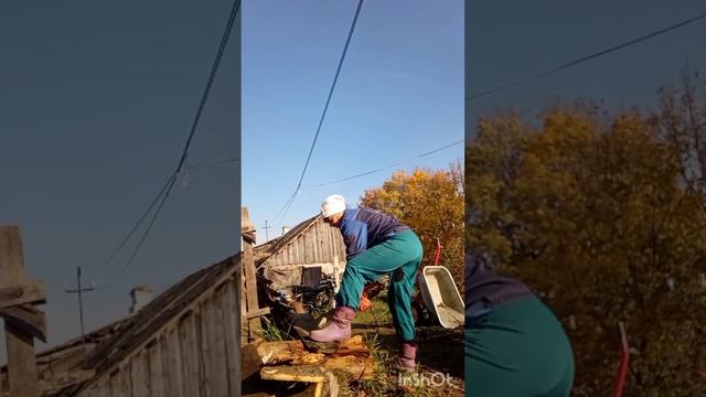 Я и бензопила🤗😉Бензопила в руках женщины😉