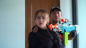 LTT Films : Couple S.E.A.L X Nerf Guns Fight Criminal Group Black Demon Mask World Invaders