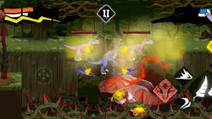 DINO RUMBLE - JURASSIC WARS E01: KING T-REX, CARNOTAURUS, TRICERATOPS, RAPTOR-DINO KING GAMES 23112