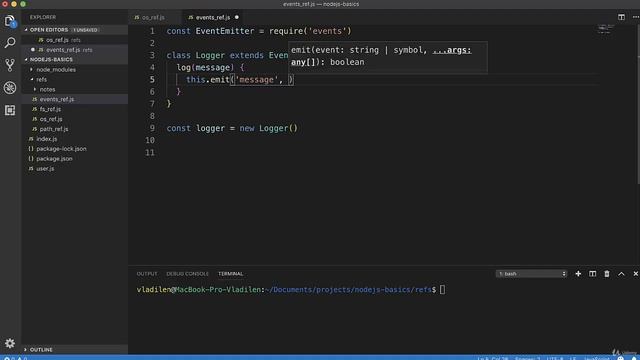Полное руководство NodeJS Урок 11 Модуль EVENTS