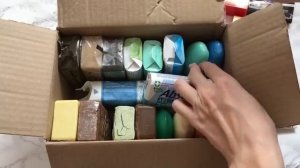 ASMR Box with soap Unpacking АСМР Коробка с мылом, распаковка с шёпотом Tingles Russian whisper
