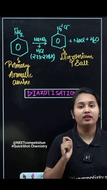 Quickshot Chemistry to Boost Your NEET Scores | Diazotization Reaction | #neet #shorts #neet2023