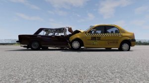 Что будет с Жигой при лобовом столкновение на 100 км в час