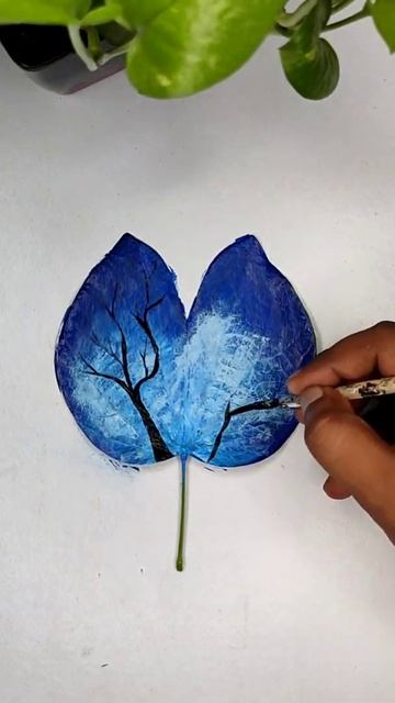 Painting on Leaf Tutorial #short #shortsvideo #shortvideo #shorts смотреть онлайн