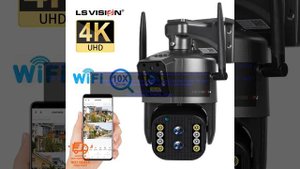 1005004598293494 LS VISION 8MP 4K IP Camera Outdoor WiFi PTZ Three Lens Dual Screen 10X