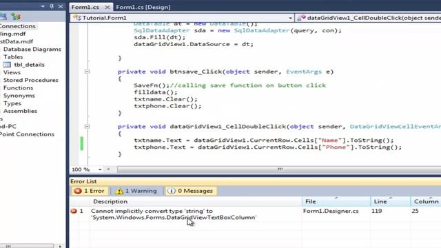 grid double click to show grid data to textbox