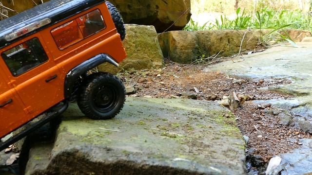 FIRST RUN - HUGE SUPER CHEAP 1/8 SCALE ROCK CRAWLER - $199USD Land Rover Defender!