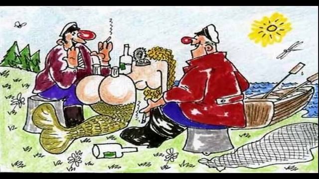 Веселые карикатуры про рыбалку   2 !!!  Ну очень веселые смотреть онлайн