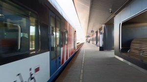 ст. Лианозово (D1) Два электропоезда Эг2тв "Иволга" Лобня - Одинцово и обратно.