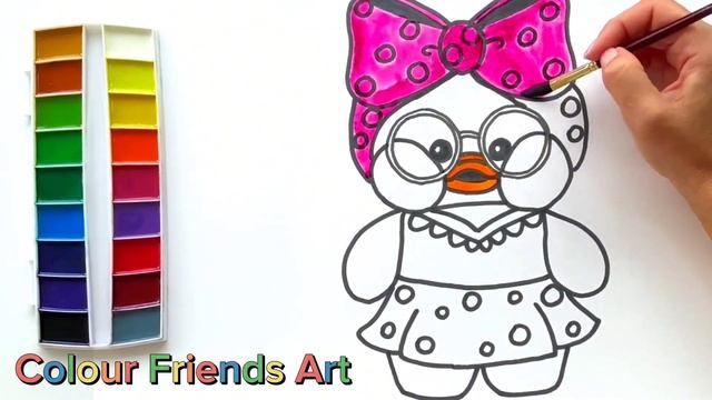 How To Draw A Lalafanfan Duck | Easy Drawing For Kids