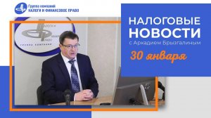 Налоговые новости с Аркадием Брызгалиным (30.01.25)