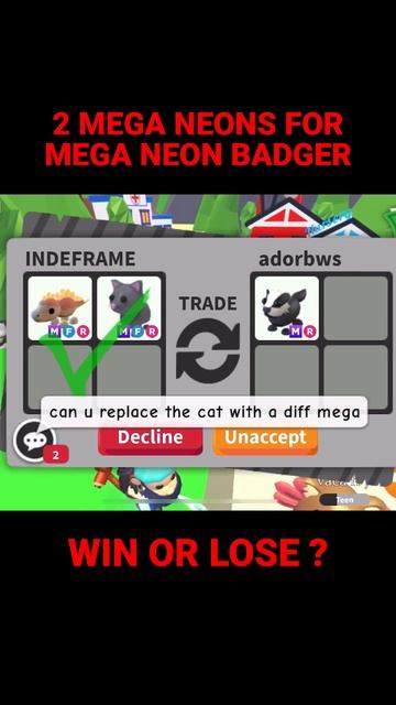 Mega neon BADGER adopt me W/F/L #shorts #roblox #fyp #robloxindonesia