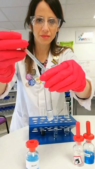 The Biuret test is used to detect the presence of proteins in foods.