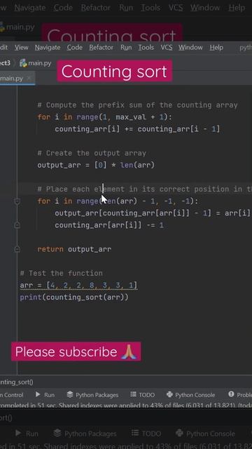 implementation of counting sort in Python