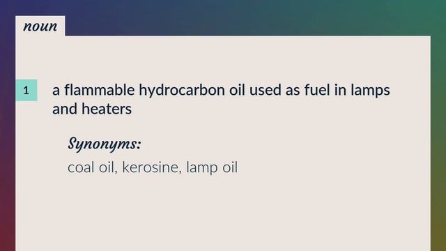 Kerosene | meaning of Kerosene