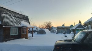 Морозное воскресенье на даче. Несостоявшаяся баня...
