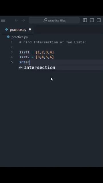 Find intersection of lists | #python #pythonprogramming#coding#learnpython #pythonforbeginners