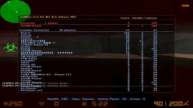Counter-strike 1.6 cu Zombie - #3 - Glont isi ia Gloante.
