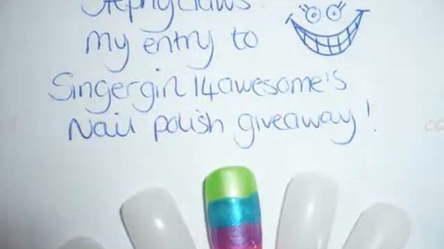 My entry to singergirl14awesome's nail polish givaway!! Neon Zebra Nails :) смотреть онлайн