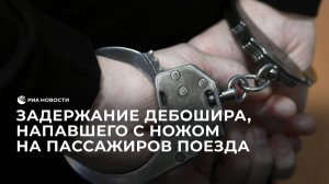 Задержание дебошира, напавшего с ножом на пассажиров поезда