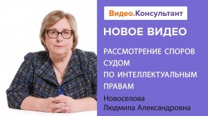 Как Суд по интеллектуальным правам рассматривает споры | Смотрите семинар на Видео.Консультант