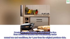 Ovente Electric Sandwich Maker with Non-Stick Plates, 750W Indoor Grill Kitchen or Dorm Essentials