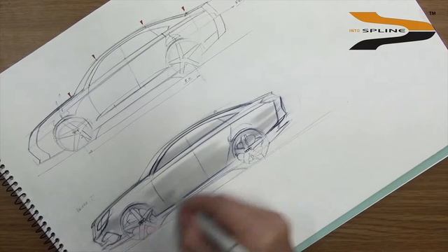 [인투스플라인/into spline]- 자동차 스케치/sedan side view quick sketch. смотреть онлайн