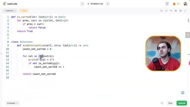 Delete Columns to Make Sorted - LeetCode Daily