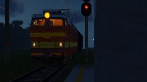 ЧС4т - 650 с пассажирским поездом проезжает мимо о.п. 58км!