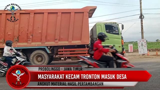 MASYARAKAT KECAM TRUK TRONTON MASUK DESA || ANGKUT MATERIAL TAMBANG || PEMBANGUNAN TOL PROBOWANGI