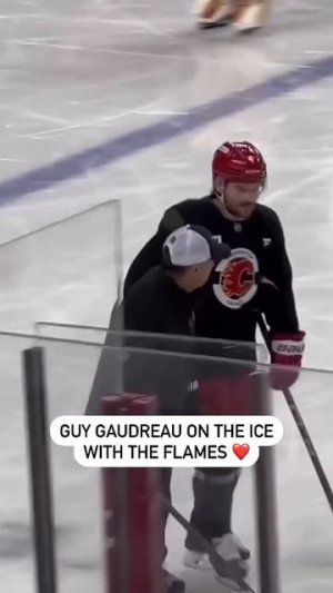 Johnny & Matthew Gaudreau’s Dad Skates With The Flames At Practice