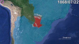 Paraguayan War in 1 minute using Google Earth